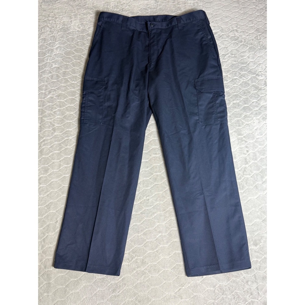 Cintas Comfortflex Mens Cargo Pants 38x30 Navy Blue Uniform Work Trousers New